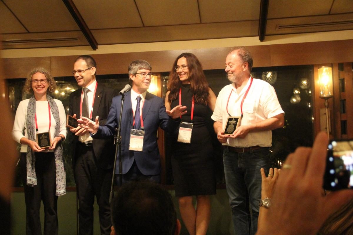 From left to right: Gerjo van Osch, Tony Weiss, Rui Reis (FTERM Chair), Milica Radisic and Mauro Alini FTERM inductee not present at the World Congress: David Smith